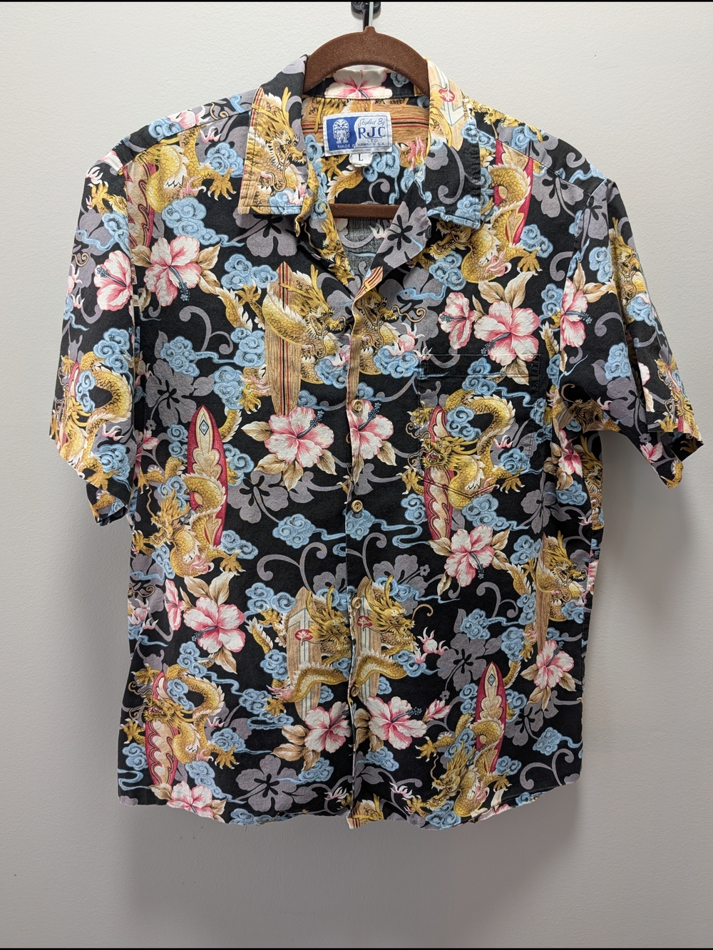Vtg RJC Hawaii Button Up